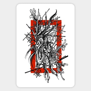 Abstract doodle art Magnet